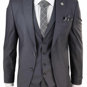 Mens Dark Grey 3 Piece Suit
